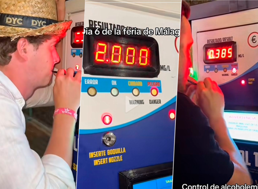 El nuevo entretenimiento de la Feria de Málaga no tiene que ver con la feria: ver quién da más alto en un alcoholímetro
